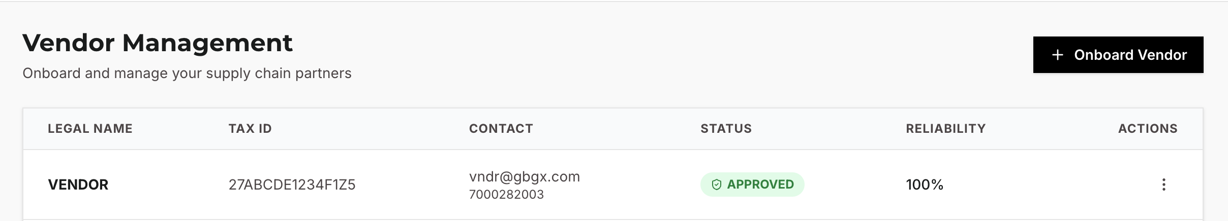 1.2-B — Vendor record created with APPROVED status
